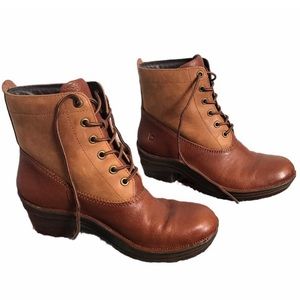 Bionica brown leather rain boots